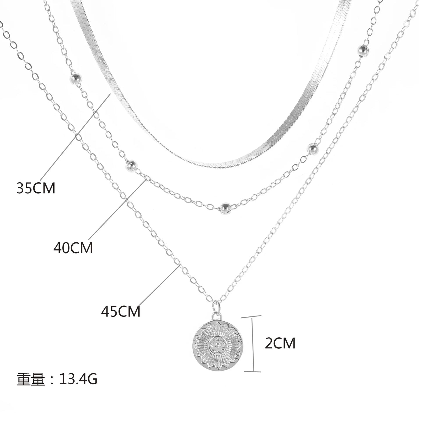 Beautiful Triple-Design Necklace