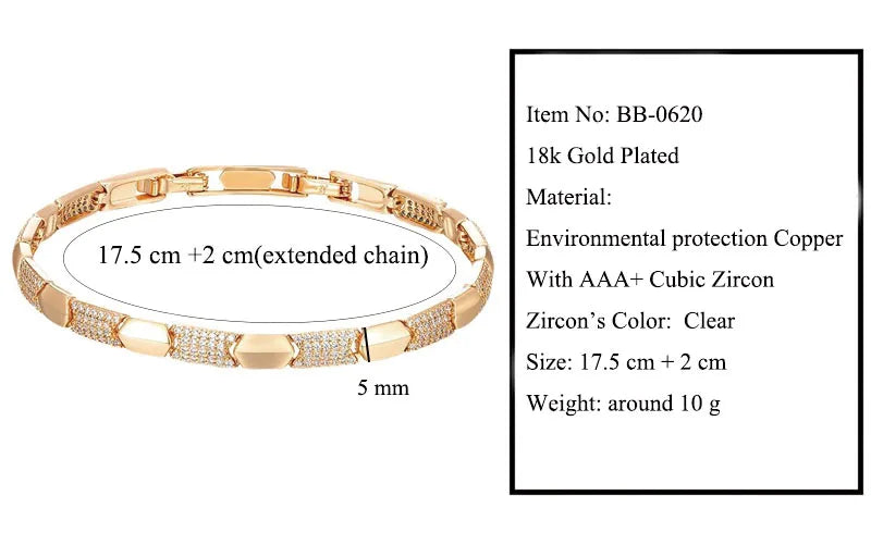 18 k Plated Gold Trendy Bracelets